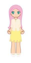 Size: 676x1356 | Tagged: safe, edit, fluttershy, human, g4, female, humanized, solo