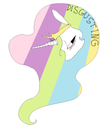 Size: 908x1072 | Tagged: safe, artist:svengalia, princess celestia, g4, disgusting, down with molestia, drama, female, social justice warrior, solo, subversive kawaii