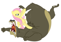 Size: 4450x3082 | Tagged: safe, artist:svezate, fluttershy, harry, pegasus, pony, g4, animal, duo, simple background, transparent background, vector