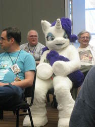 Size: 1200x1600 | Tagged: safe, artist:rennon-the-shaved, rarity, human, g4, cosplay, fursuit, irl, irl human, photo