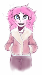 Size: 720x1280 | Tagged: safe, artist:hello, pinkie pie, human, g4, female, humanized, smiling, solo