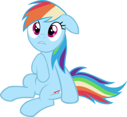 Size: 4000x3690 | Tagged: safe, artist:m99moron, rainbow dash, pony, g4, the mysterious mare do well, female, looking up, mare, simple background, sitting, sitting up, solo, transparent background, vector