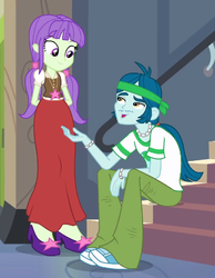 Size: 332x428 | Tagged: safe, screencap, captain planet, starlight, equestria girls, g4, my little pony equestria girls, background human, clothes, female, long skirt, male, pants, shoes, skirt, sneakers