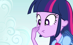 Size: 918x568 | Tagged: safe, screencap, twilight sparkle, equestria girls, g4, derp, female, nose wrinkle, solo