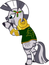 Size: 778x1026 | Tagged: safe, artist:sakatagintoki117, zecora, zebra, g4, christmas, clothes, female, simple background, solo, sweater, transparent background, vector