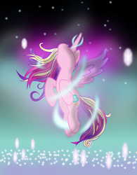 Size: 4092x5250 | Tagged: safe, artist:theshadowstone, princess cadance, g4, absurd resolution, female, filly, solo, transformation