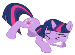 Size: 835x616 | Tagged: safe, artist:lizziebax, twilight sparkle, pony, unicorn, g4, the crystal empire, crying, eyes closed, female, gritted teeth, mare, scared, simple background, solo, transparent background, vector