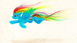 Size: 1024x570 | Tagged: safe, artist:pokeluigi, rainbow dash, g4, female, solo, traditional art