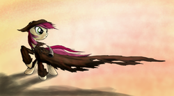 Size: 2000x1100 | Tagged: safe, artist:aaronmk, roseluck, g4, female, gun, solo, the dark tower