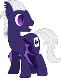 Size: 3955x5000 | Tagged: safe, artist:ambassad0r, oc, oc only, oc:gray matter, bat pony, pony, ace of spades, card, simple background, solo, transparent background, vector