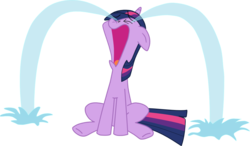 Size: 1155x673 | Tagged: safe, artist:mighty355, twilight sparkle, pony, unicorn, g4, crying, eyes closed, female, floppy ears, mare, ocular gushers, open mouth, sad, simple background, sitting, solo, transparent background, unicorn twilight, vector