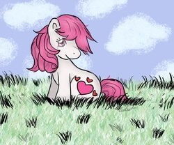 Size: 1360x1129 | Tagged: safe, artist:chiuuchiuu, sweetheart, earth pony, pony, g1, my little pony tales, female, solo