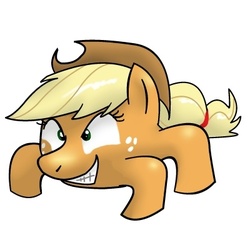 Size: 400x400 | Tagged: safe, artist:kushina13, applejack, crab pony, g4, crabjack, female, meme, simple background, solo