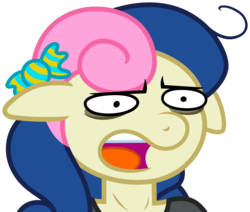 Size: 2126x1800 | Tagged: safe, artist:avantgardepony, bon bon, sweetie drops, earth pony, anthro, g4, bon bon is not amused, female, reaction image, simple background, solo, transparent background, vector