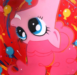 Size: 739x725 | Tagged: safe, artist:bagshotrow, pinkie pie, g4, female, solo, traditional art