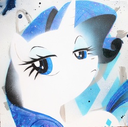 Size: 739x737 | Tagged: safe, artist:bagshotrow, rarity, g4, female, solo, traditional art