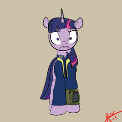 Size: 1800x1800 | Tagged: safe, artist:s8ansglory, twilight sparkle, g4, crossover, fallout 3, female, solo