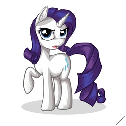 Size: 3464x3464 | Tagged: safe, artist:michellka, rarity, g4, female, solo, style emulation