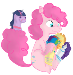 Size: 417x428 | Tagged: safe, artist:cakegun, pinkie pie, g4, clothes, female, socks, solo