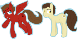 Size: 621x312 | Tagged: safe, artist:cakedoom, artist:cakegun, data, ponified, q, star trek