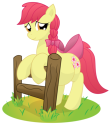 Size: 9600x10800 | Tagged: dead source, safe, artist:xniclord789x, apple bloom, earth pony, pony, g4, absurd resolution, adorabloom, belly, big belly, cute, female, fence, looking at you, mare, mommabloom, older, pregbloom, pregnant, pregnant apple bloom, simple background, solo, transparent background