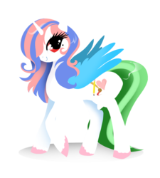 Size: 958x1066 | Tagged: safe, artist:opalacorn, oc, oc only, oc:cosmic, alicorn, pony, alicorn oc, solo