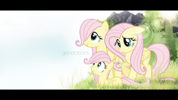 Size: 1920x1080 | Tagged: safe, artist:adrianimpalamata, fluttershy, g4, cute, filly, generations, lens flare, older, vector, wallpaper