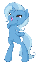 Size: 288x496 | Tagged: safe, artist:jdan-s, trixie, pony, g4, animated, bipedal, cross-popping veins, cute, diatrixes, female, laughing, noblewoman's laugh, simple background, solo, transparent background