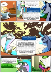 Size: 2480x3508 | Tagged: safe, artist:smilingdogz, princess celestia, princess luna, comic:nyx's family, g4, cake, comic, fanfic art, fury of the purple dragon, nyx's family