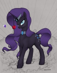 Size: 1204x1528 | Tagged: safe, artist:ecmajor, nightmare rarity, g4, dock, female, solo