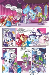 Size: 630x969 | Tagged: safe, idw, official comic, apple bloom, rarity, scootaloo, spike, sweetie belle, twilight sparkle, g4, spoiler:comic, cutie mark crusaders