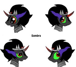 Size: 950x841 | Tagged: safe, artist:milton777, king sombra, g4, expressions, happy, text