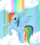 Size: 400x444 | Tagged: safe, artist:hipnoticpencil, rainbow dash, g4, female, solo