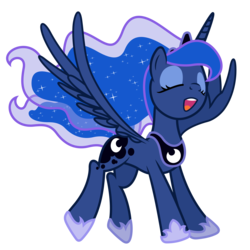 Size: 4400x4400 | Tagged: safe, artist:dewlshock, princess luna, children of the night, g4, absurd resolution, eyes closed, female, simple background, solo, transparent background, vector