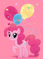 Size: 400x548 | Tagged: safe, artist:artsymaria, pinkie pie, g4, balloon, female, solo