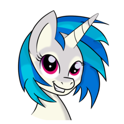 Size: 900x900 | Tagged: safe, artist:dezorez, dj pon-3, vinyl scratch, pony, unicorn, g4, bust, female, horn, simple background, solo, transparent background