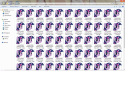 Size: 1366x930 | Tagged: safe, twilight sparkle, g4, meta, microsoft windows, pony folder, princess twilight has come to reap the sinners, twiface, windows 7, wrong neighborhood