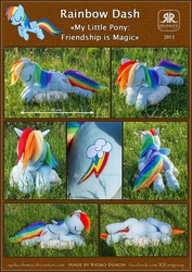 Size: 848x1200 | Tagged: safe, artist:ryoko-demon, rainbow dash, pegasus, pony, g4, customized toy, eyes closed, folded wings, grass, irl, lying down, multiple views, outdoors, photo, plushie, prone, sleeping, solo, wings