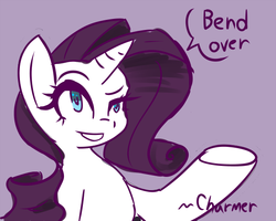 Size: 600x480 | Tagged: safe, artist:acharmingpony, rarity, g4, bend over, dialogue, female, solo