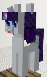 Size: 428x704 | Tagged: safe, rarity, g4, female, minecraft, solo, z-fighting