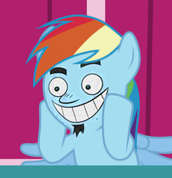 Size: 877x911 | Tagged: safe, edit, rainbow dash, g4, dan, dan vs, dashface, so awesome