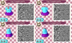 Size: 800x480 | Tagged: safe, twilight sparkle, equestria girls, g4, 3ds, animal crossing, animal crossing: new leaf, clothes, equestria girls outfit, nintendo, qr code