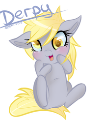 Size: 600x700 | Tagged: safe, artist:chiakitasso, derpy hooves, pegasus, pony, g4, cute, derpabetes, female, mare, solo