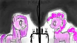 Size: 640x360 | Tagged: safe, pinkie pie, g4, 1000 hours in ms paint, mirror, ms paint, pinkamena diane pie