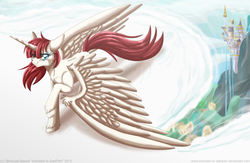 Size: 1024x669 | Tagged: safe, artist:inuhoshi-to-darkpen, oc, oc only, oc:fausticorn, pony, lauren faust, ponified, solo, unshorn fetlocks