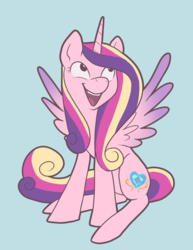 Size: 1487x1925 | Tagged: safe, artist:pixel-prism, princess cadance, alicorn, pony, g4, cute, cutedance, female, happy, mare, open mouth, smiling, solo