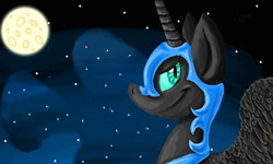 Size: 800x480 | Tagged: safe, artist:essely, nightmare moon, g4, female, solo