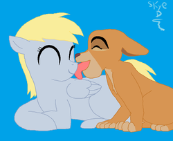 Size: 780x638 | Tagged: safe, artist:weaselbear, derpy hooves, pegasus, pony, g4, crack shipping, crossover, crossover shipping, female, kiara, lesbian, mare, shipping, the lion king