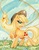 Size: 1181x1502 | Tagged: safe, artist:sara richard, applejack, g4, cover, female, flower, grass, lasso, mouth hold, rope, solo, traditional art