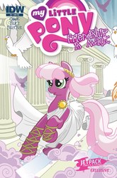 Size: 1000x1518 | Tagged: safe, idw, official comic, cheerilee, dove, earth pony, pony, g4, spoiler:comic, clothes, cover, female, laurel wreath, solo, toga